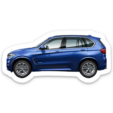 bmw x5 side profile dark blue sticker