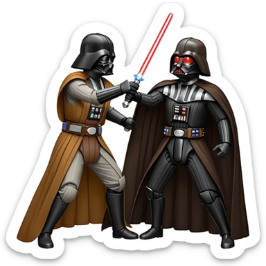 Darth Vader fighting Obi-Wan sticker