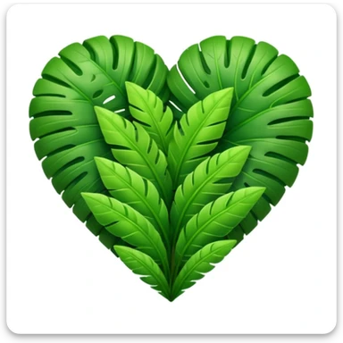 rainforest themed heart sticker
