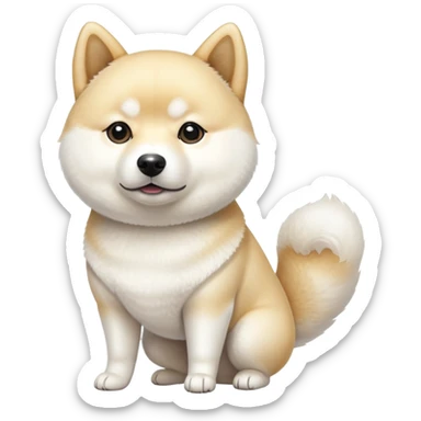 White Shiba Inu dog sticker