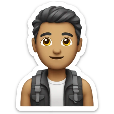 Create a male avatar with a programming theme sticker