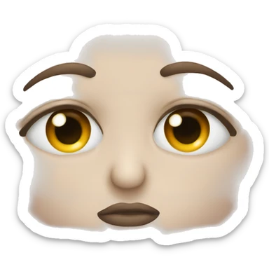 Eye roll with puckered lips sticker