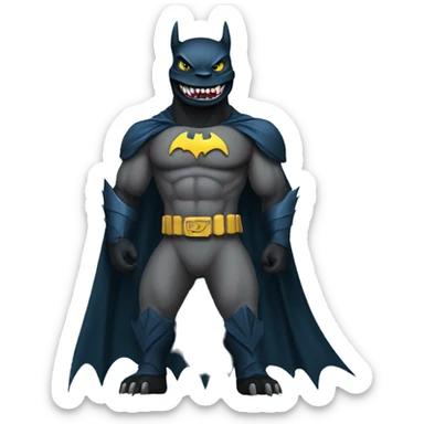 Godzilla dressed as Batman sticker