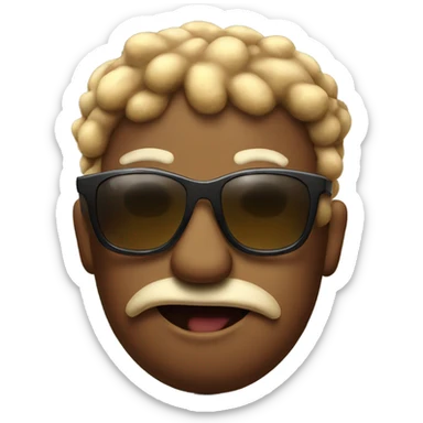 pile of poo wearing sunglasses sticker