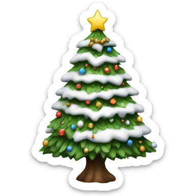 White christmas tree sticker