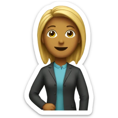 a teacher in front of a chalkboard sticker