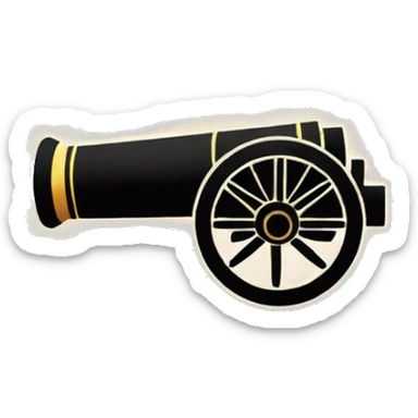 Cannon fire sticker