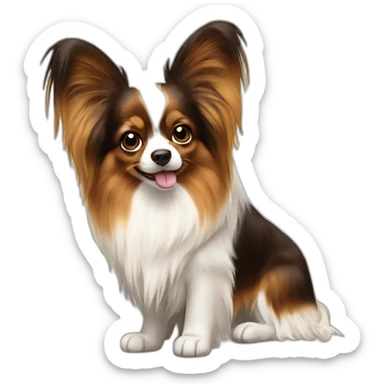 Papillon dog breed sticker
