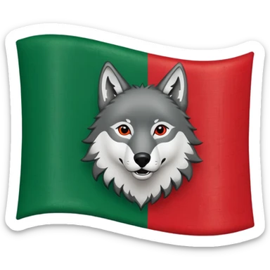 Alte Tschetschenien Flagge mit den wolf drauf sticker