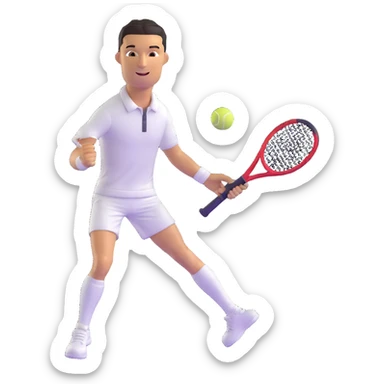 Cristiano Ronaldo as a tennis player sticker