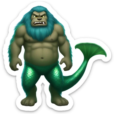 Sasquatch mermaid  sticker
