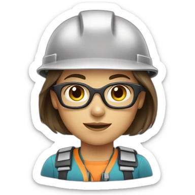 girl engineer sticker