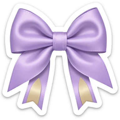 pastel lilac bow worn on blonde hair sticker