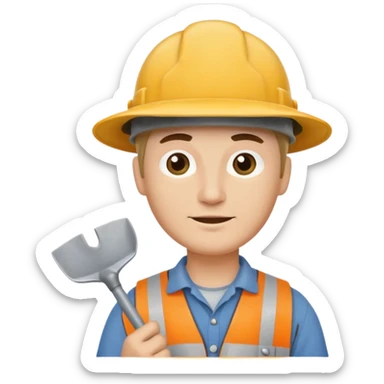 Field Digger with Shovel from Archaeology Team sticker