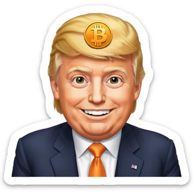 Make a Trump Bitcoin emoji sticker