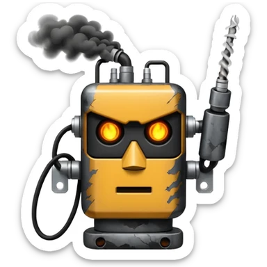 burnt-out electricaltransformer sticker