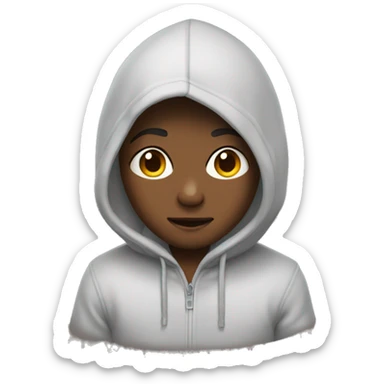 Boy with hoodie sticker