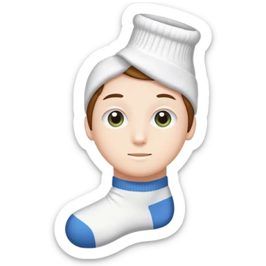 A maid white sock sticker