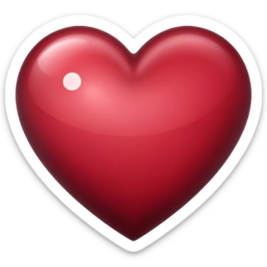 Coeur couleur bordeaux sticker