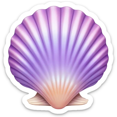 lilac gradient sea shell sticker