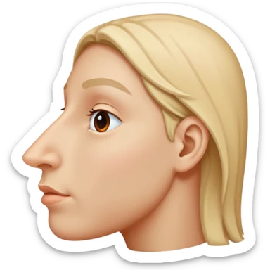 Side profile nose sticker