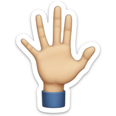 Daumen zwischen Zeige- und Mittelfinger sticker