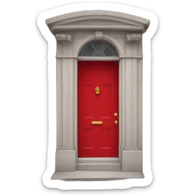 French Red door sticker