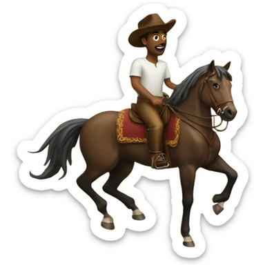 Guy on his high horse sticker