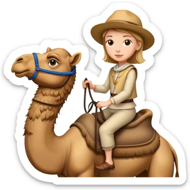 Picture of me in this photo riding a camel sticker
