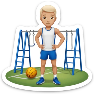 white sportsman in the playground sticker