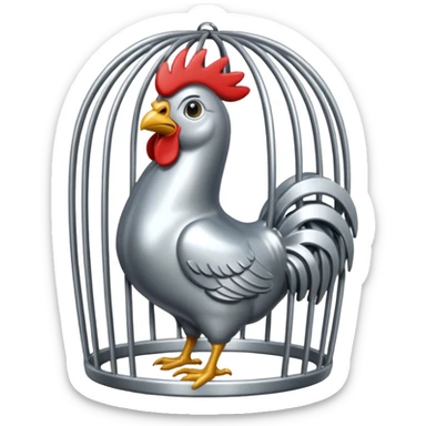 Cock caged  sticker