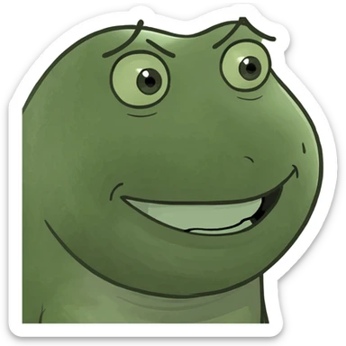 Squint smile sticker