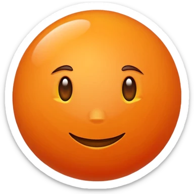 tangerine sphere sticker