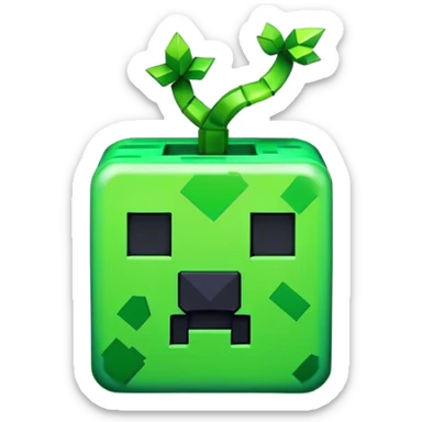 Minecraft neon creeper sticker