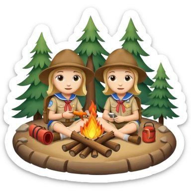 Cserkészet,cserkész liliom, tabortuz sticker