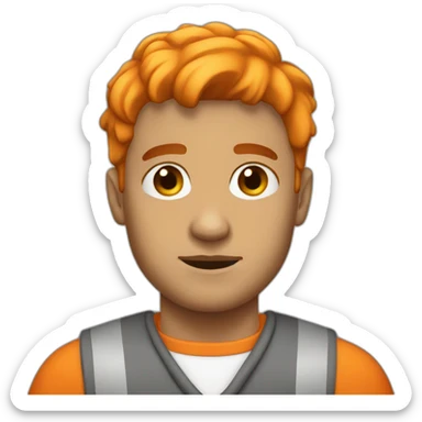 Prisoner in orange jumper sticker