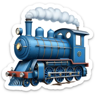 Make a blue steam train sticker