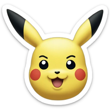 Pikachu face sticker