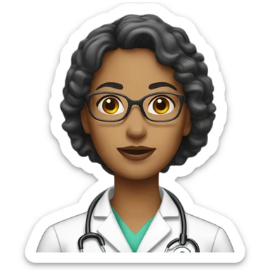 Tipping hand woman doctor sticker