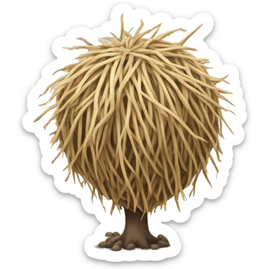 Realistic tumbleweed  sticker