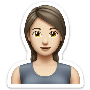 Brunette pale girl pilates sticker