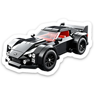 Venom’s aerodynamic opulent dark Lego futuristic concept loosely based on 2013 Toyota 86 (flat long straight faceted mechanical body) lightweight stealthy street hot rod drifter  sticker
