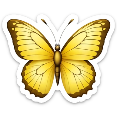 Yellow butterfly  sticker