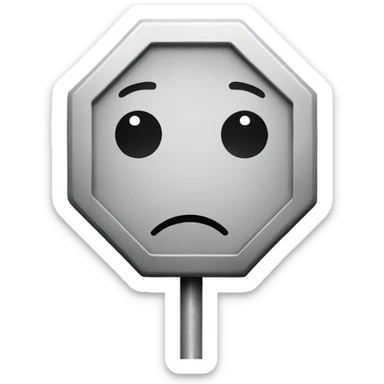 Stop sign crying sticker