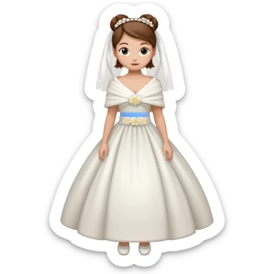 Cuerpo entero, chica blanca, pelo castaño, pelo recogido con mondongos, vestido novia largo  con chal invierno corto,cuerpo entero zapatos sticker