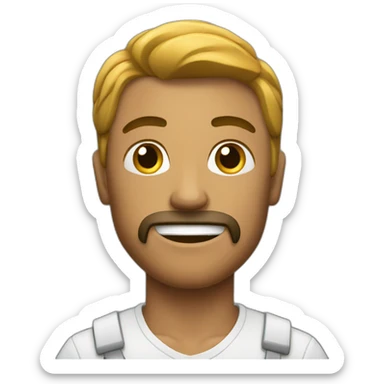 men with a macebell sticker