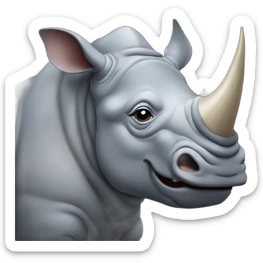 Leonardo Cicaprio as a rhino sticker