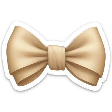 Beige bow sticker