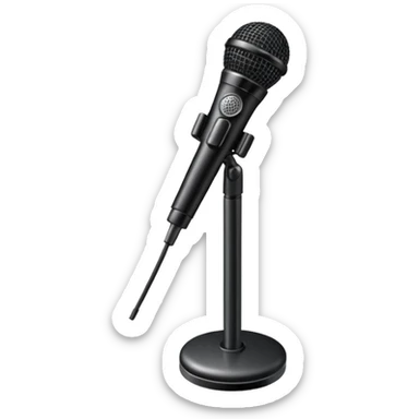 stage microphone with stand sticker
