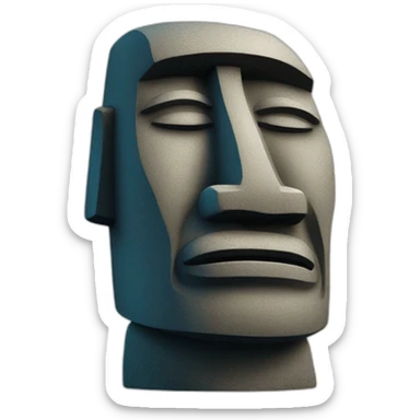 sleeping-moai-statue sticker
